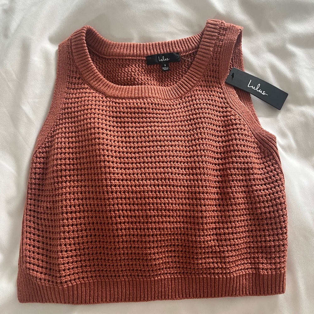 Crochet tank top. Lulus. Size S. NWT